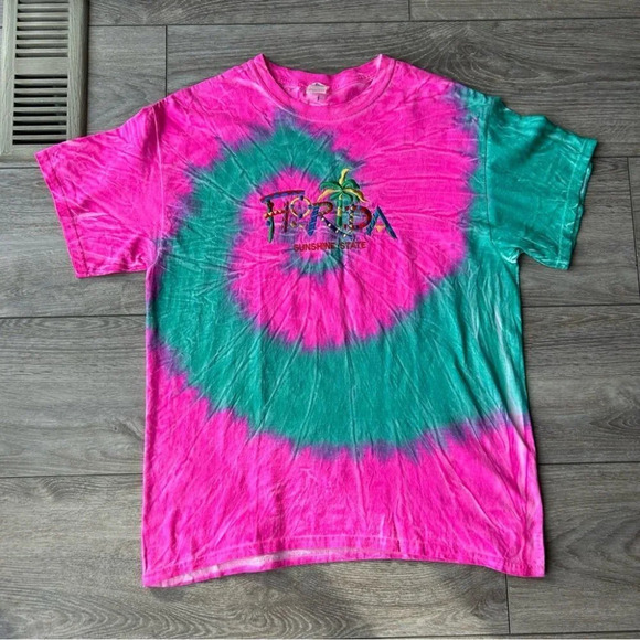 NWOT Florida Sunshine State  Tie Dye Short Sleeve Top - Picture 4 of 11
